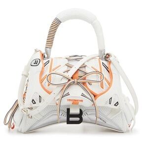 Balenciaga White and Orange Satchel. Brand new in box!
